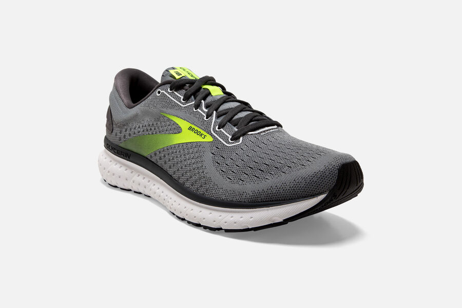 Glycerin 18 Road Brooks Running Shoes NZ Mens - Grey - RNKUWT-596